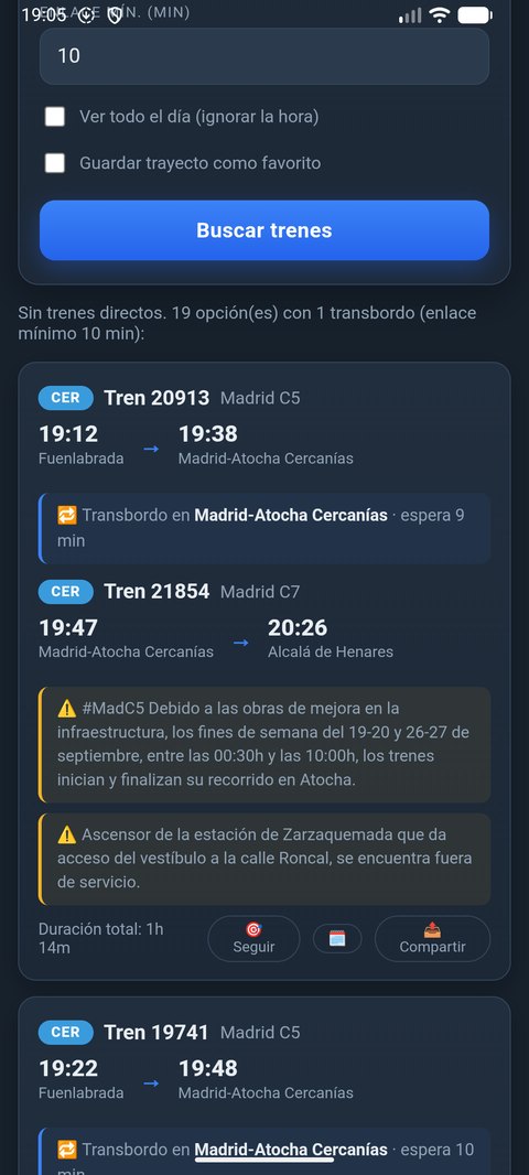 Enlaces con transbordo