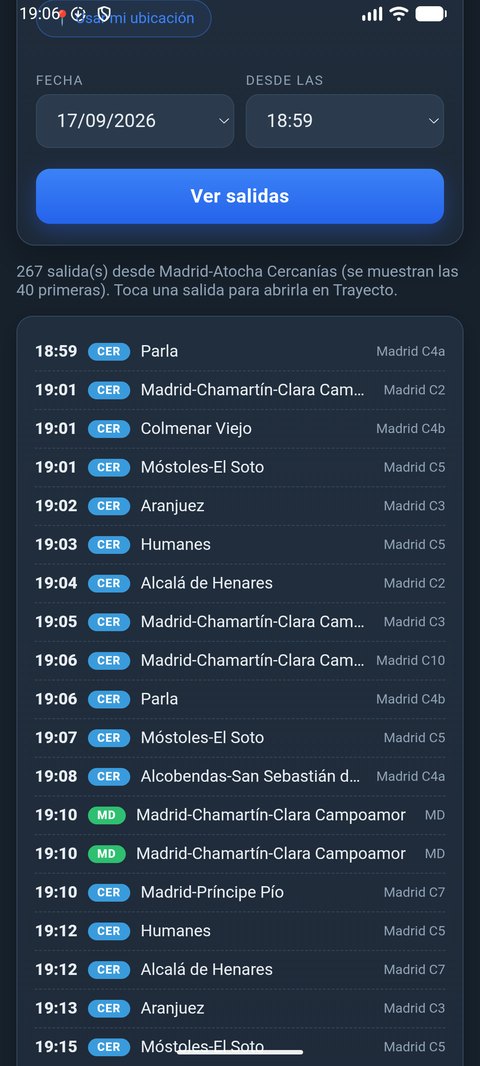 Salidas por estación